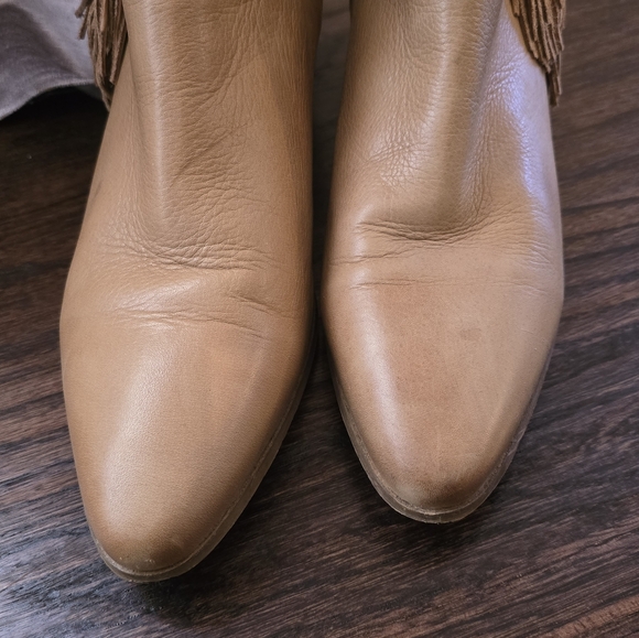 ZARA Leather Boots in Tan / Beige - Picture 3 of 7